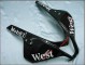 Carénages Moto Honda CBR600RR 2007-2008 - Noir Brillant Blanc West