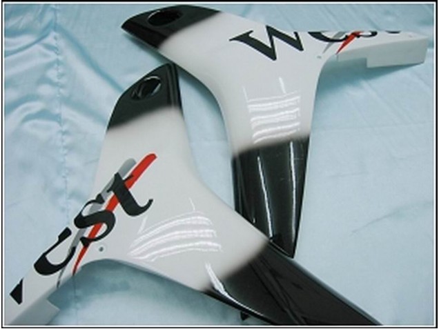 Carénages Moto Honda CBR600RR 2007-2008 - Noir Brillant Blanc West