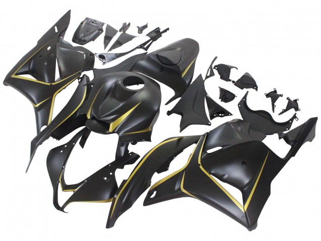 Carénages Moto Honda CBR600RR 2009-2012 - Noir Mat Or