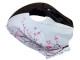 Carénages Moto Honda CBR600RR 2009-2012 - Blanc Fleur de cerisier Noir Brillant