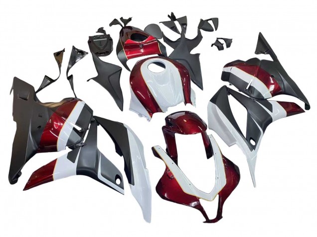 Carénages Moto Honda CBR600RR 2009-2012 - Blanc Rouge Noir Mat