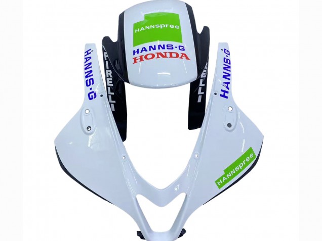 Carénages Moto Honda CBR600RR 2009-2012 - Blanc Vert Noir Brillant Hannspree