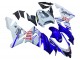 Carénages Moto Kawasaki ZX10R 2004-2005 - Bleu Brillant Blanc Fiat Motul
