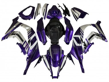 Carénages Moto Kawasaki ZX10R 2008-2010 - Violet Argent Noir