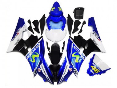 Carénages Moto Yamaha YZF R6 2006-2007 - Bleu Blanc Noir Vert MoviStar ENEOS Yamalube 46