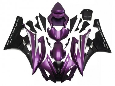 Carénages Moto Yamaha YZF R6 2006-2007 - Violet Noir Mat Santander