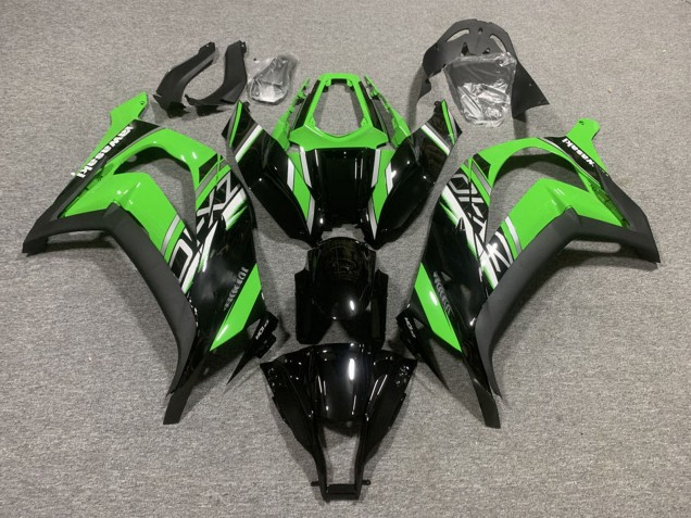 Carénages Moto Kawasaki ZX10R 2011-2015 - Vert Noir Brillant Noir Mat