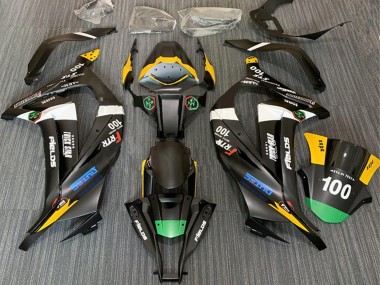 Carénages Moto Kawasaki ZX10R 2011-2015 - Noir Mat Blanc Jaune Vert Elf Trick Star Frtr 100