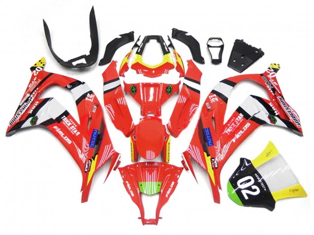 Carénages Moto Kawasaki ZX10R 2011-2015 - Rouge Jaune Blanc Noir Vert Bleu Trick Star 02