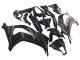 Carénages Moto Kawasaki ZX10R 2011-2015 - Noir Mat Or Neige Elf