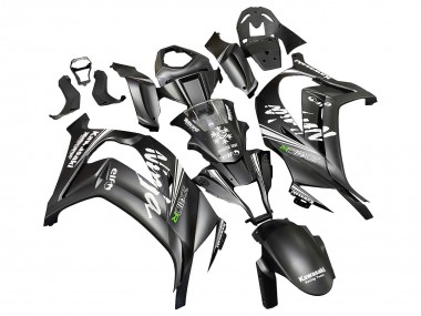 Carénages Moto Kawasaki ZX10R 2011-2015 - Noir Mat Vert Elf