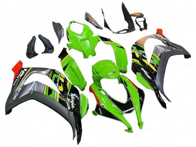 Carénages Moto Kawasaki ZX10R 2016-2020 - Vert Rouge Gris