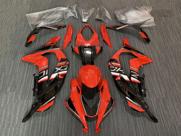 Carénage Moto Kawasaki ZX10R 2016-2020 - Rouge Noir Brillant