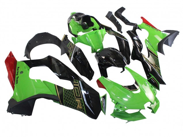 Carénage Moto Kawasaki ZX10R 2021-2026 - Vert Noir Rouge Rayon de Miel