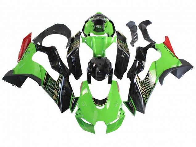 Carénage Moto Kawasaki ZX10R 2021-2026 - Vert Noir Rouge Rayon de Miel