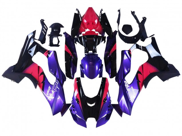 Carénages Moto Kawasaki ZX10R 2021-2026 - Rouge Noir Violet Blanc
