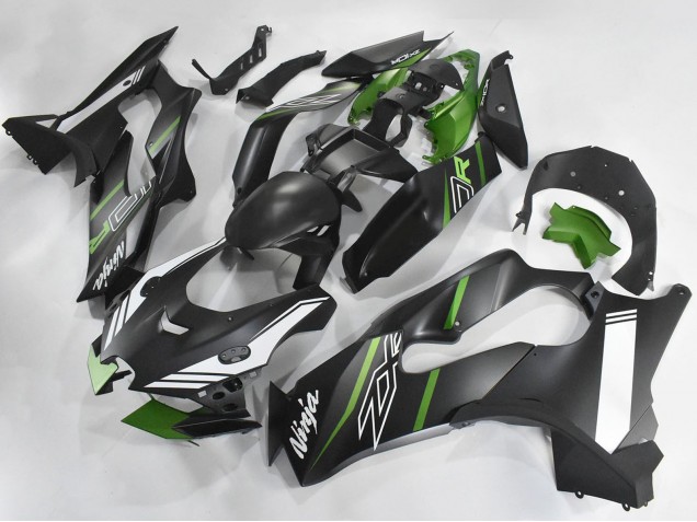 Carénages Moto Kawasaki ZX10R 2021-2025 - Noir Mat Vert Blanc