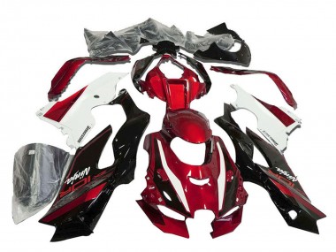 Carénages Moto Kawasaki ZX10R 2021-2025 - Rouge Blanc Noir Brillant