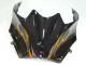 Carénages Moto Kawasaki ZX14R ZZR1400 2006-2011 - Noir Brillant Or Flamme
