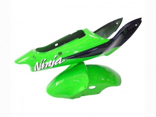 Carénages Moto Kawasaki ZX6R 1998-1999 - Vert Blanc Bleu Foncé Argent