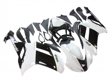 Carénages Moto Kawasaki ZX6R 2007-2008 - Noir Blanc Ninja
