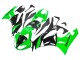 Carénages Moto Kawasaki ZX6R 2009-2012 - Vert Noir Brillant