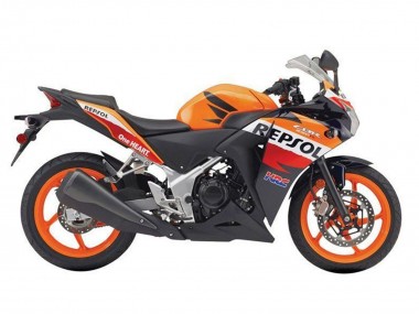 Carénages Moto Honda CBR250RR 2011-2015 - Orange Blanc Rouge Noir Brillant Repsol HRC