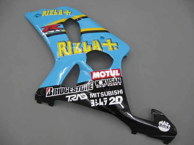 Carénages Moto Suzuki GSXR1000 2000-2002 - Bleu Clair Jaune Noir Motul Rizla
