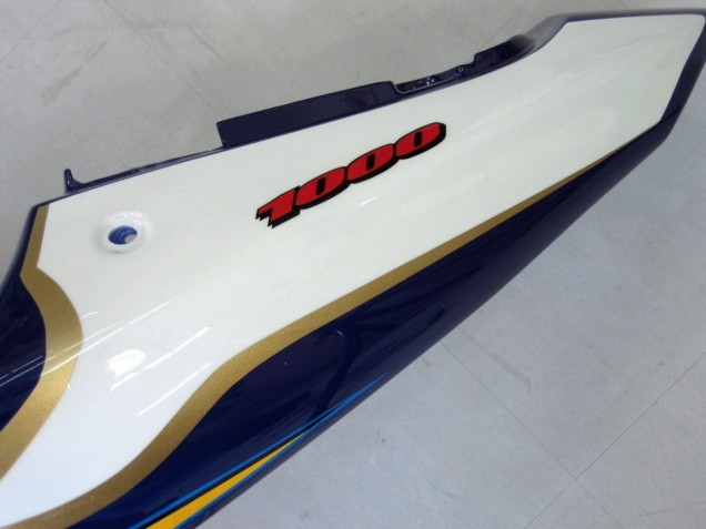 Carénages Moto Suzuki GSXR1000 2000-2002 - Jaune Bleu Foncé Blanc Motul Corona