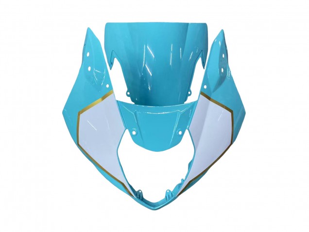 Carénages Moto Suzuki GSXR 1000 2003-2004 - Blanc Bleu Clair Or