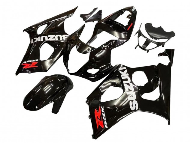 Carénages Moto Suzuki GSXR 1000 2003-2004 - Noir Brillant Blanc Rouge Décalque