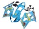 Carénages Moto Suzuki GSXR 1000 2003-2004 - Bleu Clair Jaune Noir Rizla Motul