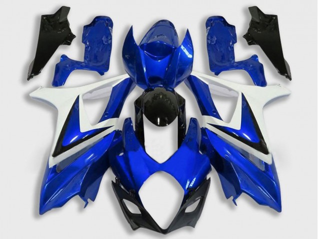 Carénage Moto Suzuki GSXR 1000 2007-2008 - Blanc Bleu Noir