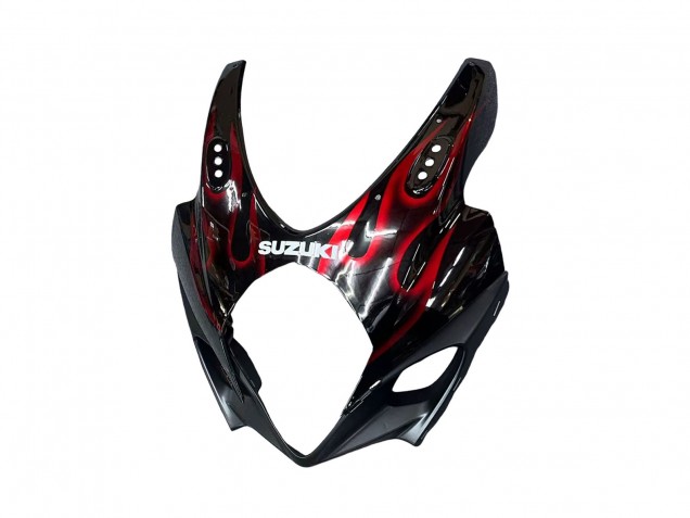 Carénages Moto Suzuki GSXR 1000 2007-2008 - Noir Rouge Flamme