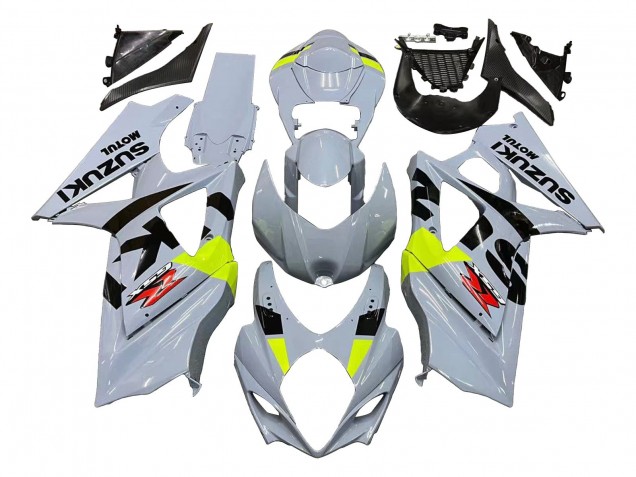 Carénages Moto Suzuki GSXR 1000 2007-2008 - Gris Clair Vert Noir