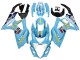 Carénages Moto Suzuki GSXR 1000 2007-2008 - Bleu Clair Jaune Noir Motul Rizla