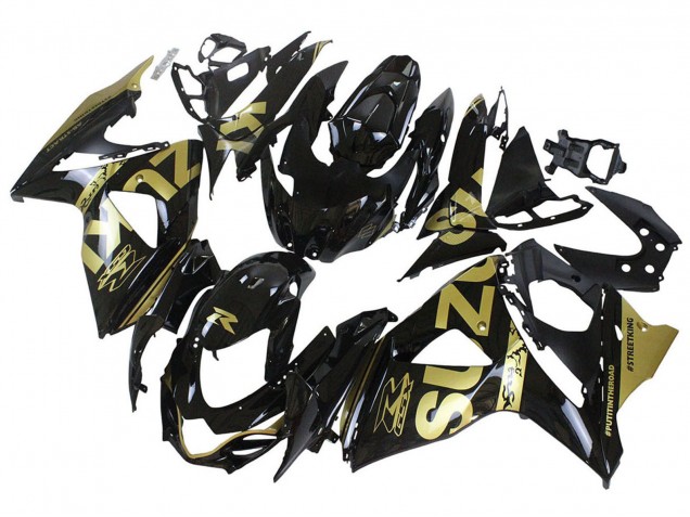 Carénages Moto Suzuki GSXR 1000 2009-2016 - Noir Brillant Or