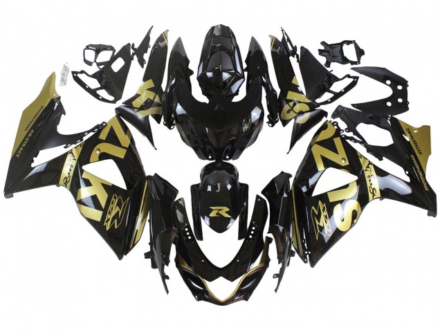 Carénages Moto Suzuki GSXR 1000 2009-2016 - Noir Brillant Or