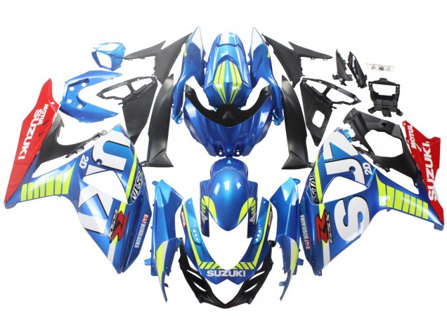 Carénages Moto Suzuki GSXR 1000 2009-2016 - Bleu Clair Vert Rouge Motul