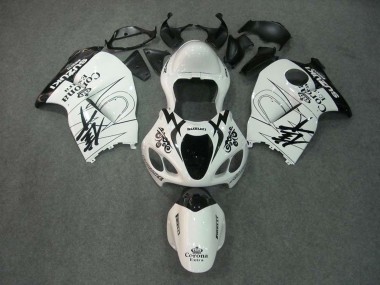 Carénages Moto Suzuki GSXR 1300 Hayabusa 1996-2007 - Blanc Noir Corona