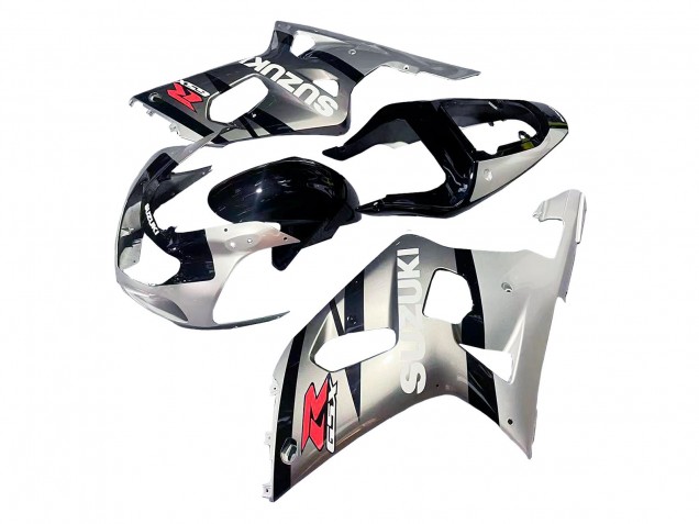 Carénage Moto Suzuki GSXR 600 / GSXR 750 2001-2003 - Argent Noir Brillant Rouge