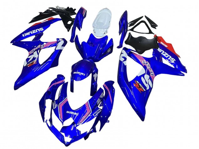 Carénages Moto Suzuki GSXR 600 / GSXR 750 2008-2010 - Blanc Bleu Rose Ecstar Motul