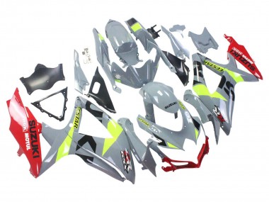 Carénages Moto Suzuki GSXR 600 / GSXR 750 2008-2010 - Gris Jaune Rouge