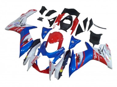Carénages Moto Suzuki GSXR 600 / GSXR 750 2008-2010 - Blanc Rouge Bleu