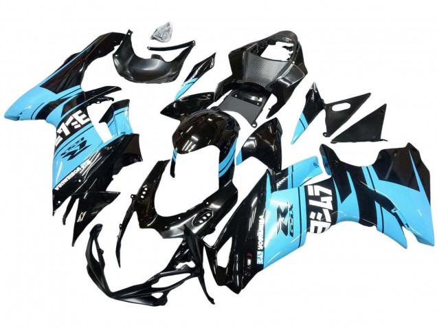 Carénages Moto Suzuki GSXR 600 / GSXR 750 2011-2024 - Noir Brillant Bleu Clair