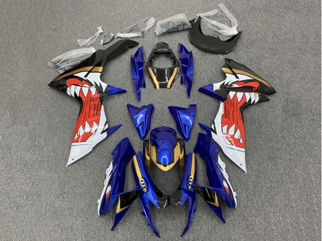 Carénages Moto Suzuki GSXR 600 / GSXR 750 2011-2024 - Bleu Or Rouge Noir