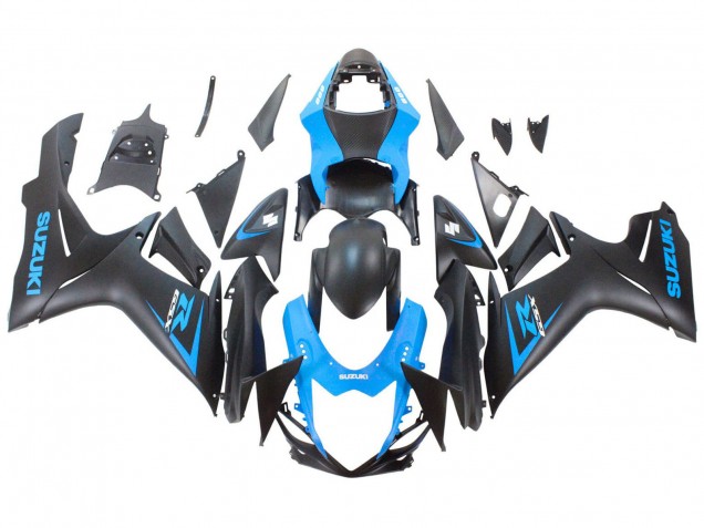 Carénage Moto Suzuki GSXR 600 / GSXR 750 2011-2024 - Bleu Noir Mat