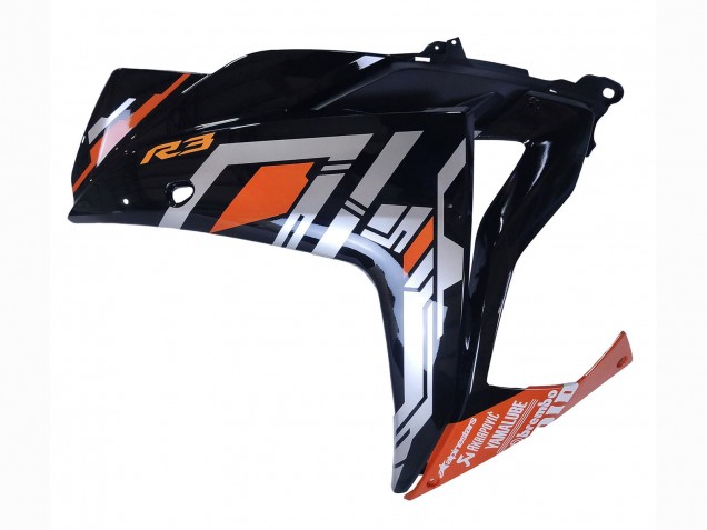Carénages Moto Yamaha YZF R3/R25 2015-2018 - Bleu Orange Argent Yamalube