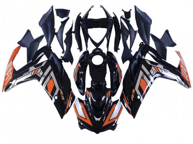 Carénages Moto Yamaha YZF R3/R25 2015-2018 - Bleu Orange Argent Yamalube