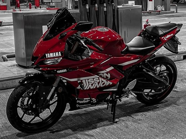 Carénages Moto Yamaha YZF R3/R25 2019-2021 - Rouge Foncé Blanc Argent Noir Valsir